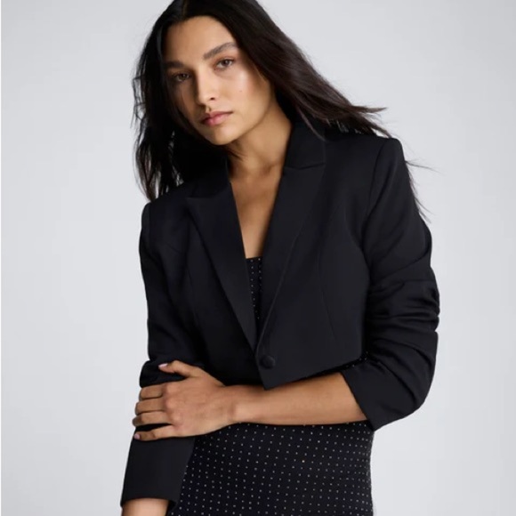 KENNETH COLE Essentials Better In Black Blazer NWT Size 8 - Picture 1 of 9
